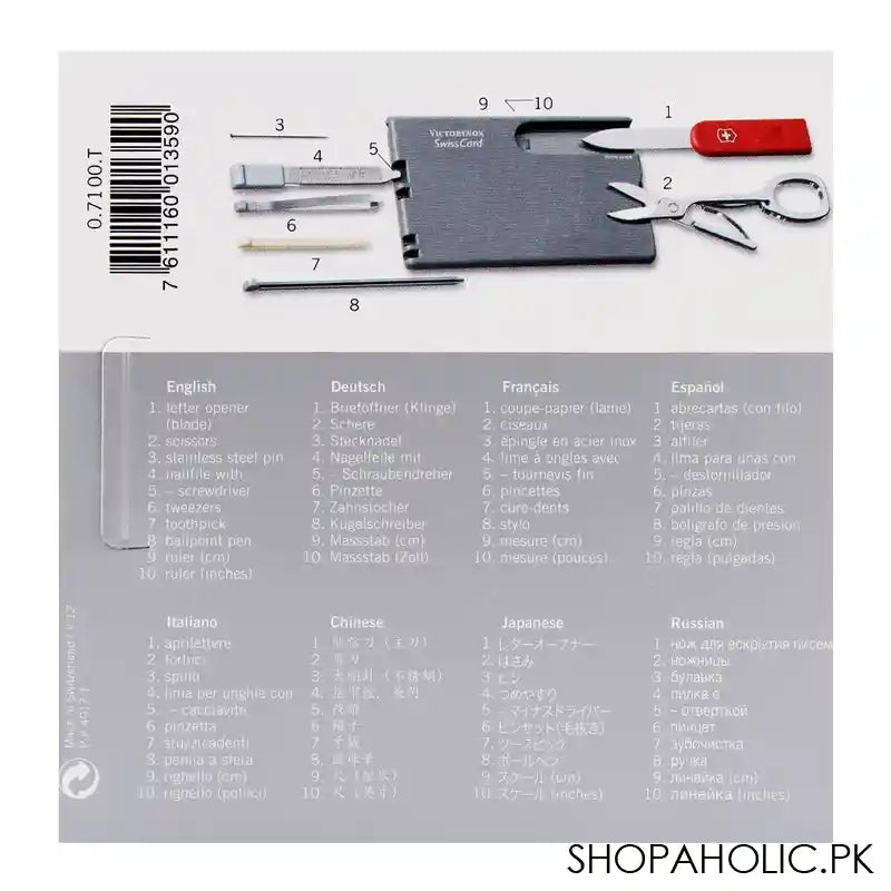 Victorinox SwissCard Classic Transparent 0.7100.T - Image 3