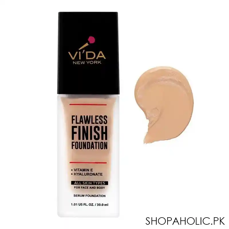 vi'da new york flawless finish foundation, 301 natural beige main image