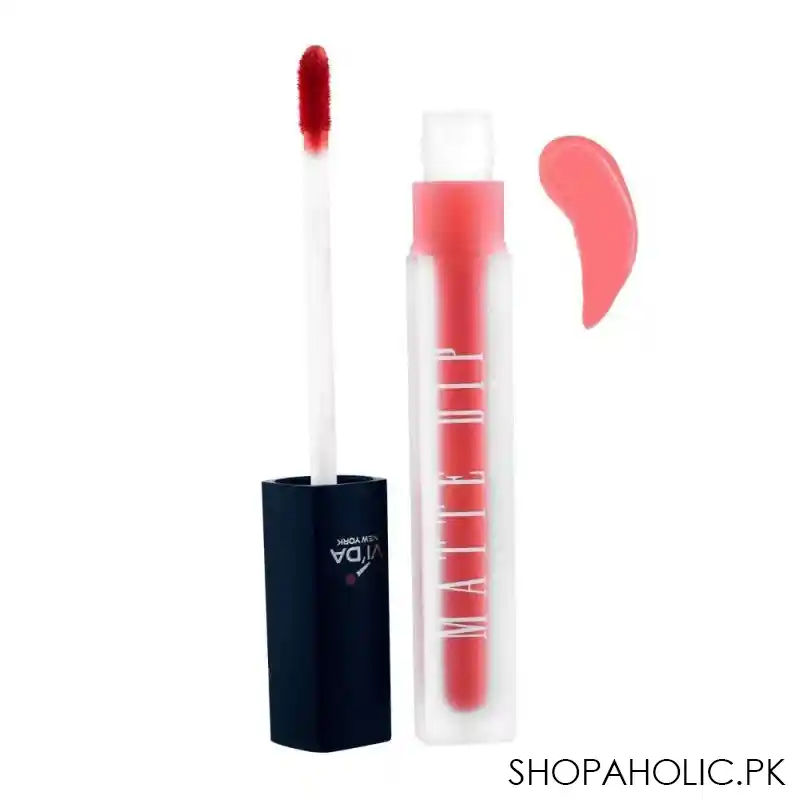 vi'da new york matte dip liquid lipstick, 258, pink euphoria, 3ml main image