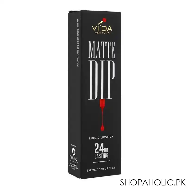 vi'da new york matte dip liquid lipstick, 404 moccha frappe image3