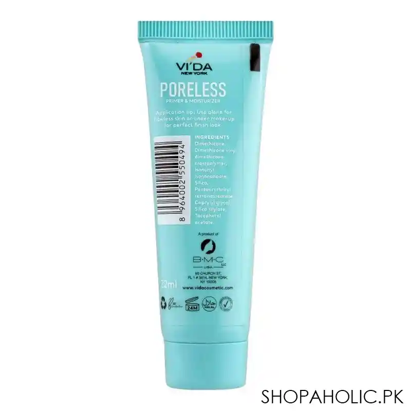 vi'da new york poreless primer & moisturizer, 22ml image2