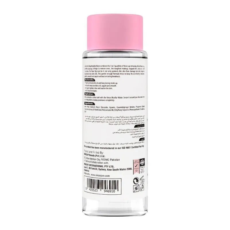 vince 3 in 1 micellar water, all skin types, 160ml image2