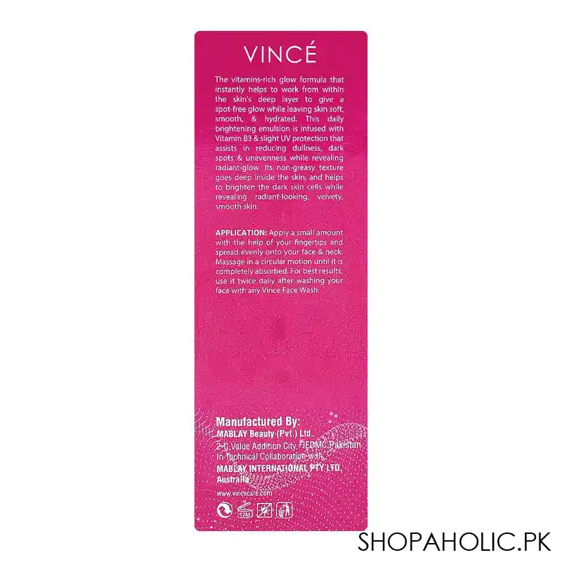 Vince 3X Daily Super Glow Cream With Vitamin B3, Non-Greasy, Paraben-Free, Vegan, 50ml - Image 4