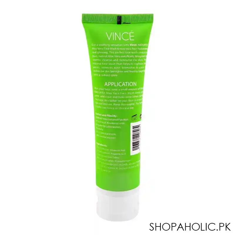 vince clarifying aloe vera face wash, 100ml image2