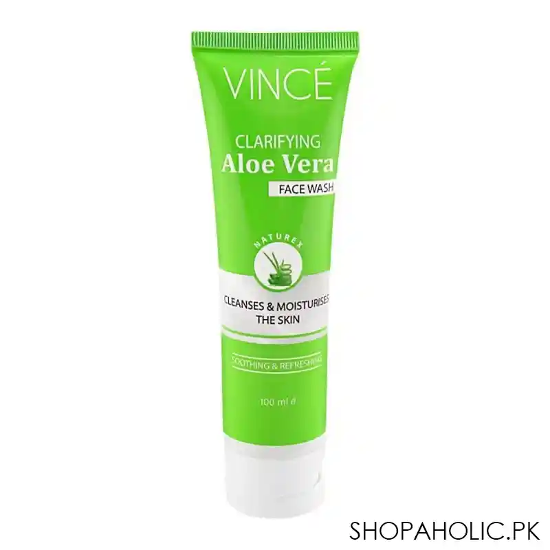 vince clarifying aloe vera face wash, 100ml main image