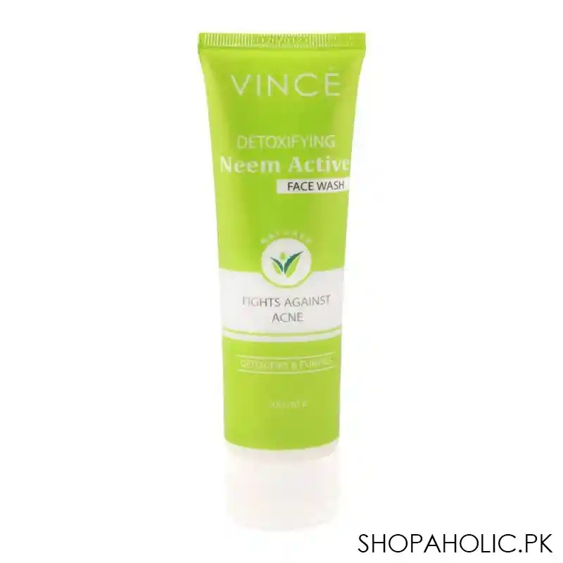 vince detoxifying neem active face wash, 100ml main image