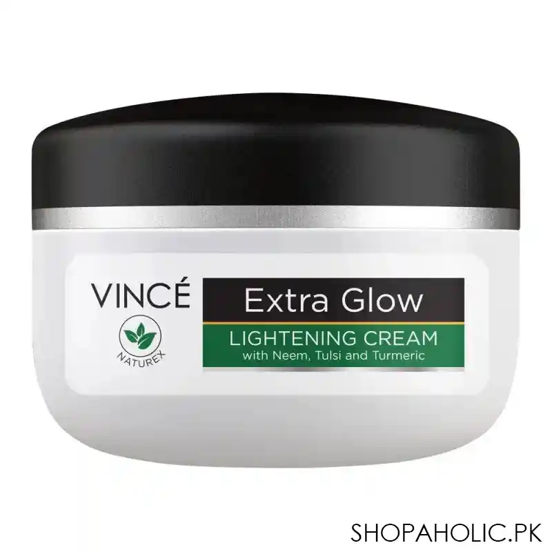 vince extra glow lightening cream, with neem, tulsi and turmeric, 40ml main image