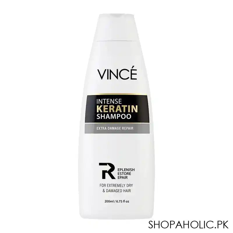 Vince Intense Keratin Extra Damage Repair Shampoo, For Extremely Dry & Damaged Hair, 230ml - Main Image