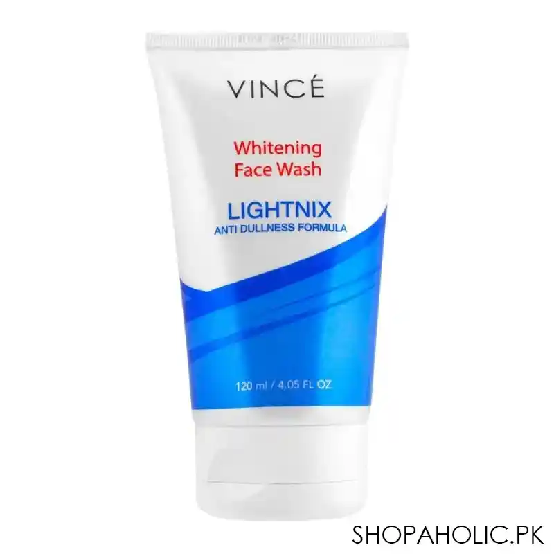 vince lightnix anti dullness formula whitening face wash, 120ml main image