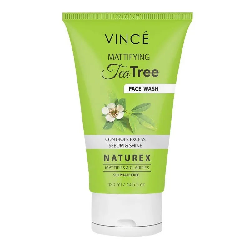 vince mattifying tea tree face wash, 120ml main image