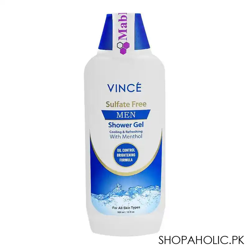 Vince Men Cooling & Refreshing With Menthol Sulfate Free Shower Gel, 300ml - Main Image