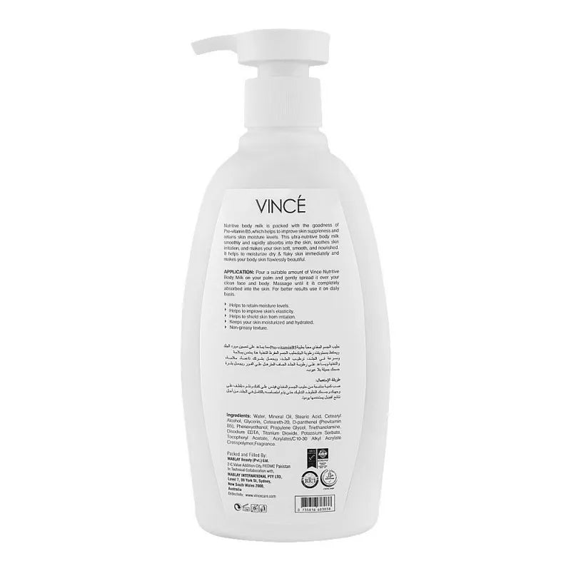 vince nutritive pro vitamin b5 body milk, for all skin types, 300ml image2