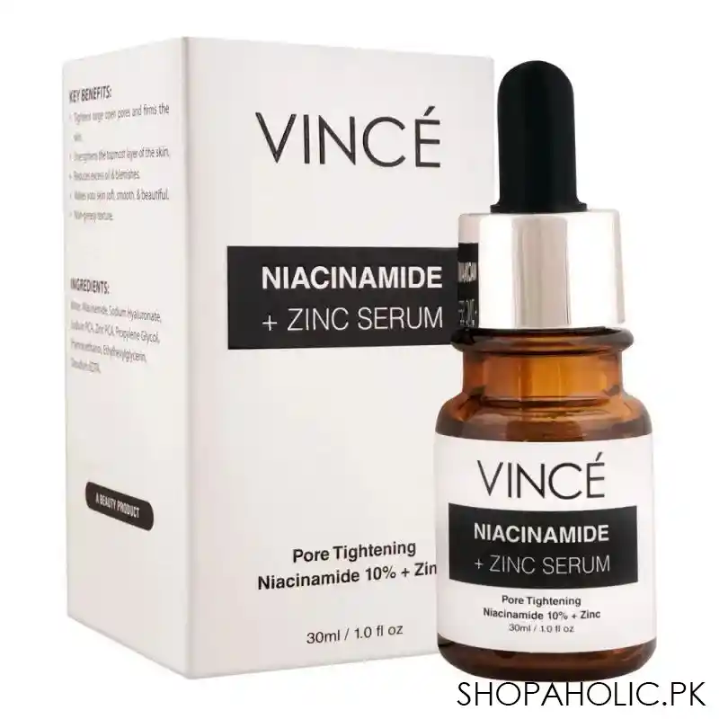 vince pore tightening niacin amide + zinc serum, 30ml main image