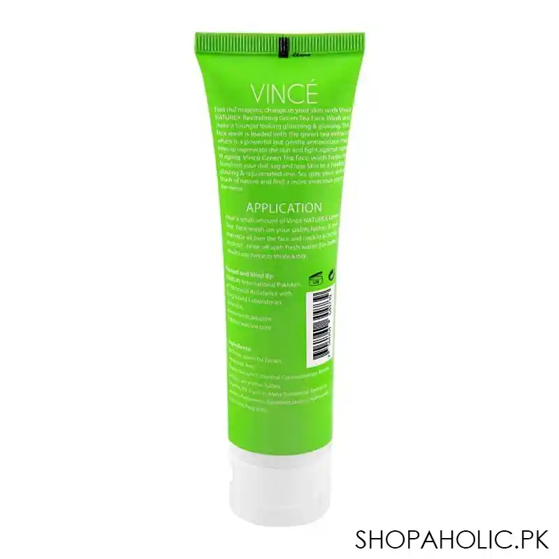 vince revitalizing green tea face wash, 100ml image2