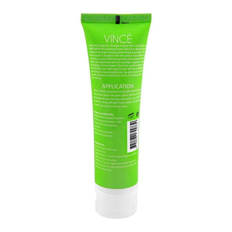 vince revitalizing green tea face wash, 100ml image2