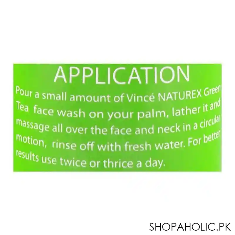 vince revitalizing green tea face wash, 100ml image3