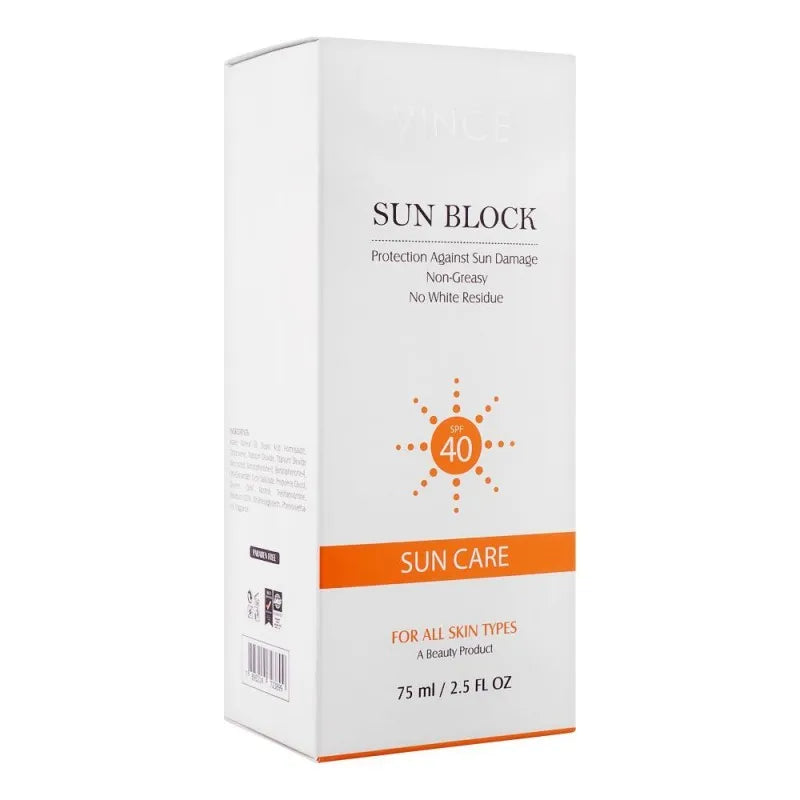 vince suncare spf 40 sun block, all skin types, 75ml image2