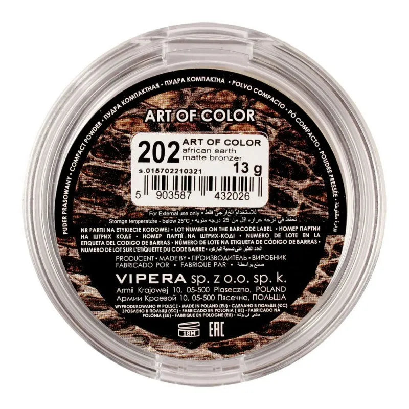 vipera art of color compact powder, 202 african earth image3