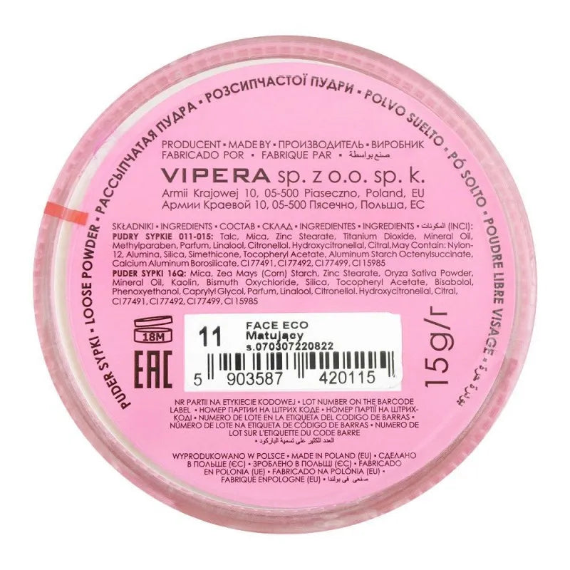 vipera face eco loose powder, 11, matujacy image2