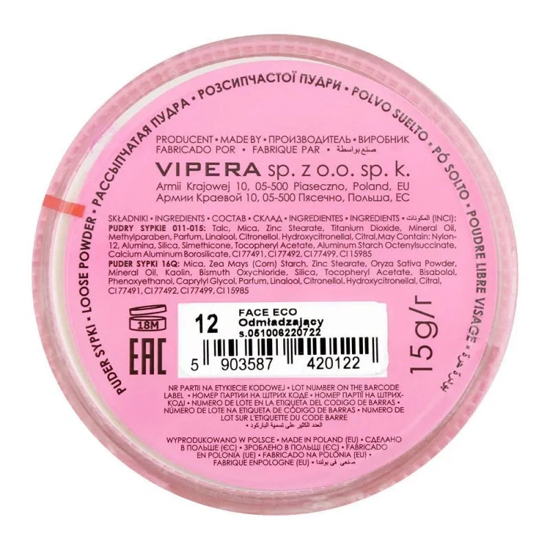 vipera face eco loose powder, 12, odmladzajacy image2