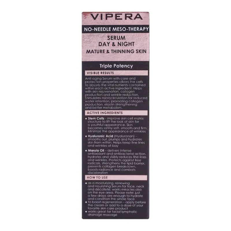 vipera meso therapy stem cells hyaluronan marula oil, 15ml image2