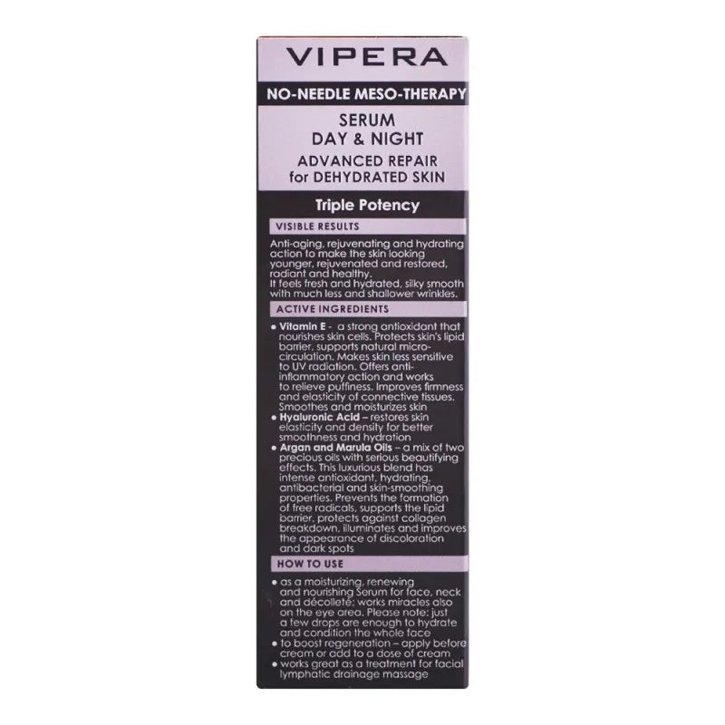 vipera meso therapy vitamin e hyaluronan argan & marula oil, 15ml image2