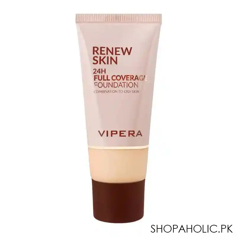 vipera renew skin 24h full coverage foundation combination to oily skin, 03 soft main image