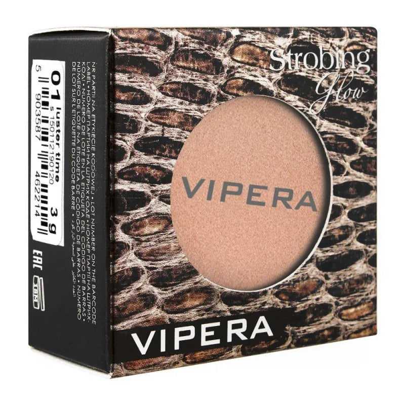 vipera strobing glow dry skin highlighter, 01 luster time image2