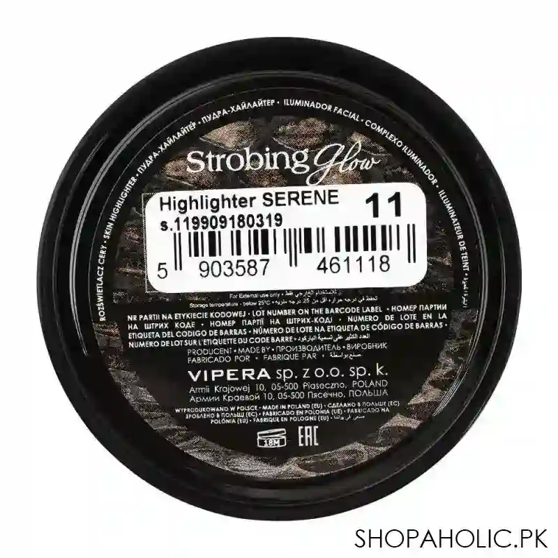 vipera strobing glow highlighter, 11 serene image3