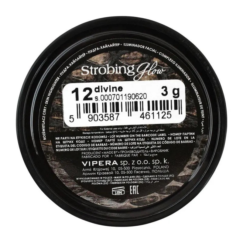 vipera strobing glow highlighter, 12 divine image3