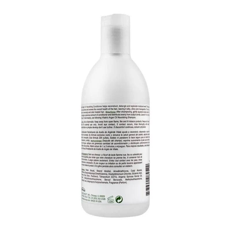 vitale argan oil renew & nourish nourishing conditioner, for damaged hair, 335ml image2