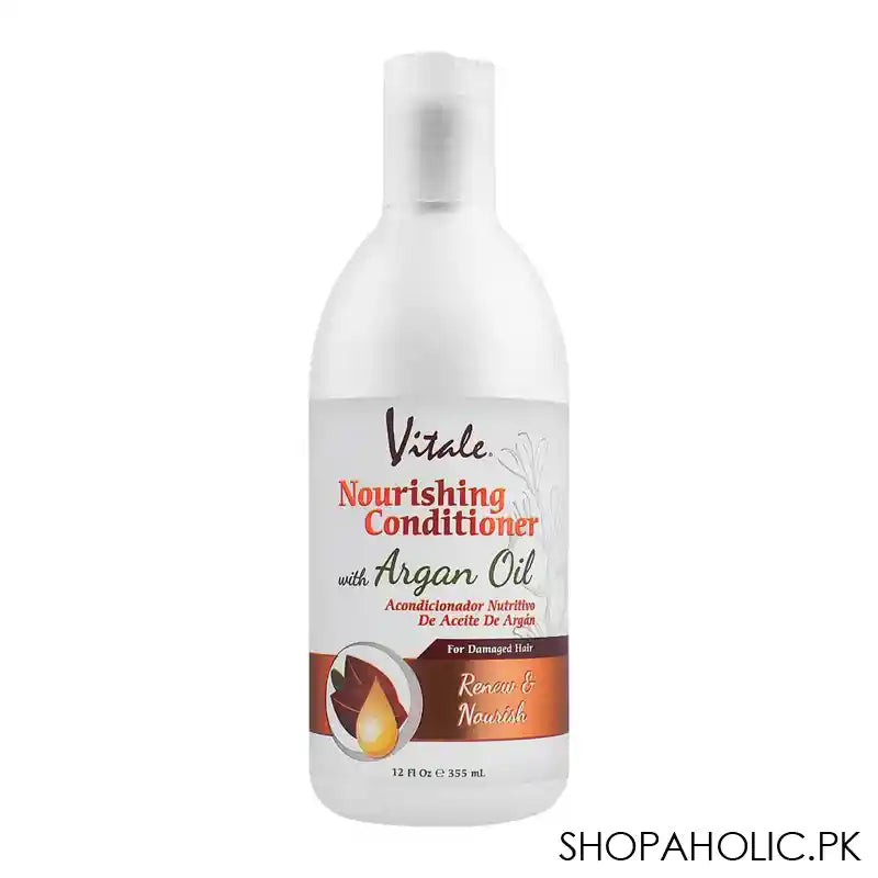 Vitale Argan Oil Renew & Nourish Nourishing Conditioner, For Damaged Hair, 355ml - Main Image