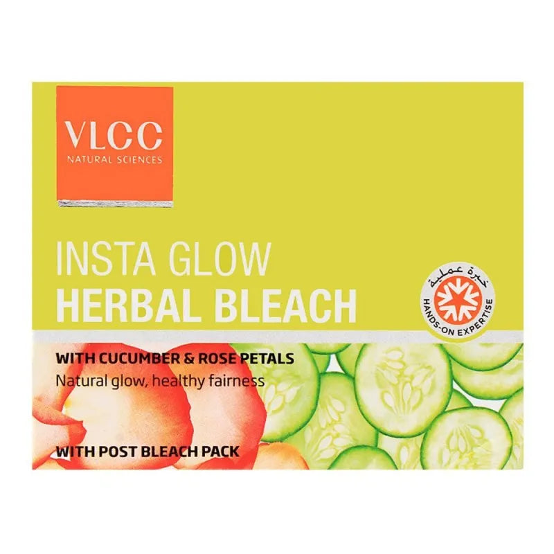 vlcc natural sciences insta glow herbal bleach 27g image2