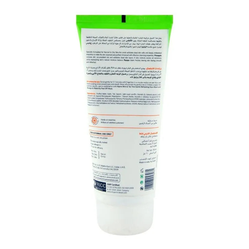 vlcc natural sciences pineapple & papaya gentle exfoliating face scrub 150ml image2