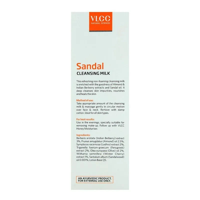 vlcc natural sciences sandal cleansing milk 100ml image3