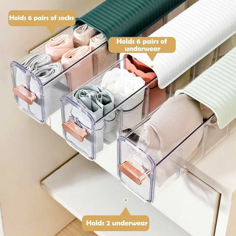 wall hanging transparent undergarments storage box organizer image4