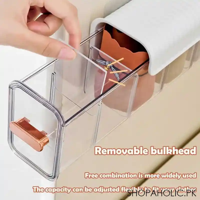 wall hanging transparent undergarments storage box organizer image5