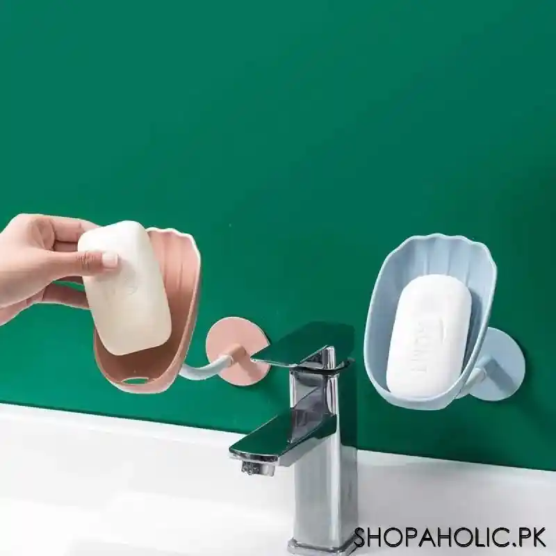 wall mounted creative suction cup drain soap holder image5