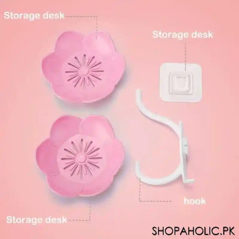 wall mounted double layer lotus flower shaped soap holder image5