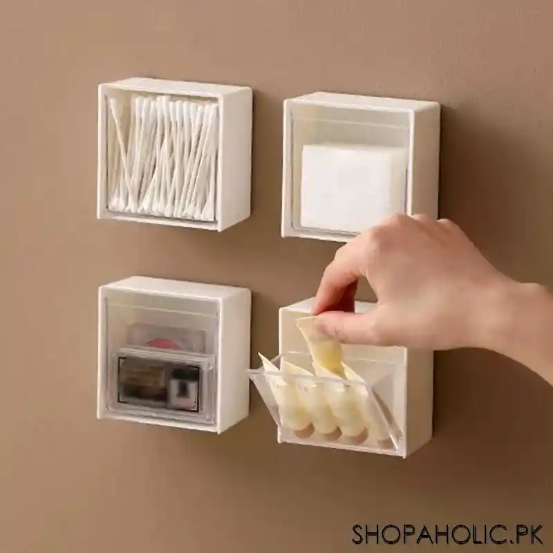 wall mounted flip mini storage box organizer image2