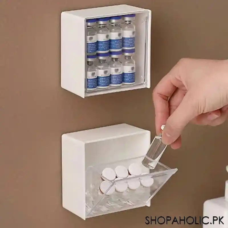 wall mounted flip mini storage box organizer image6