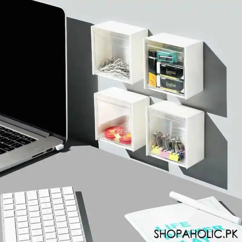 wall mounted flip mini storage box organizer main image