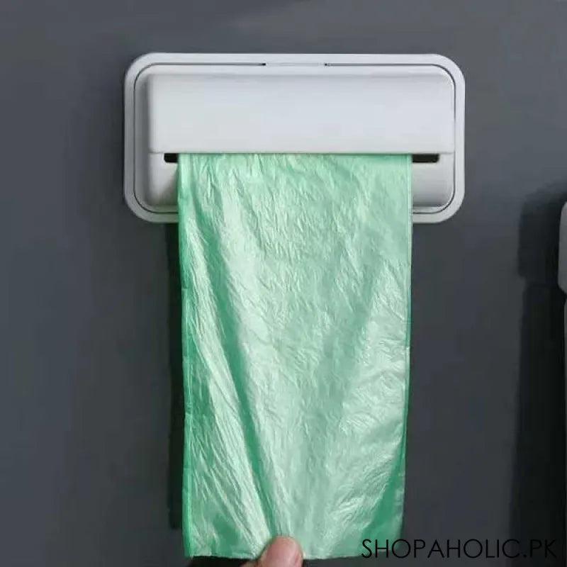 wall mounted garbage bags roll organizer image4