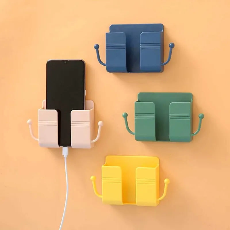 wall mounted mobile charging holder with dual hook image2