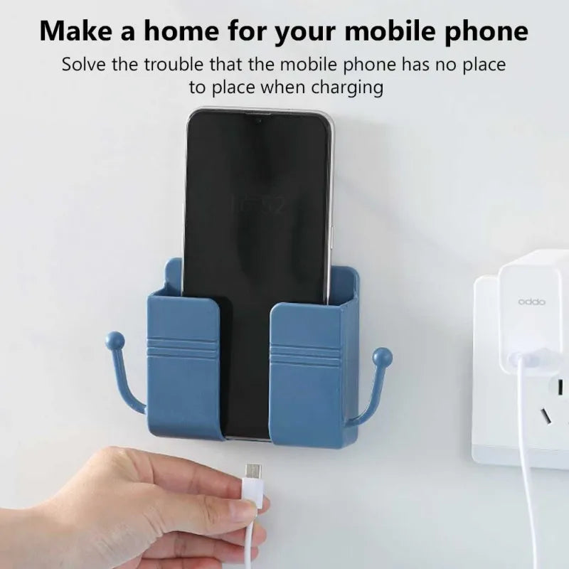 wall mounted mobile charging holder with dual hook image4