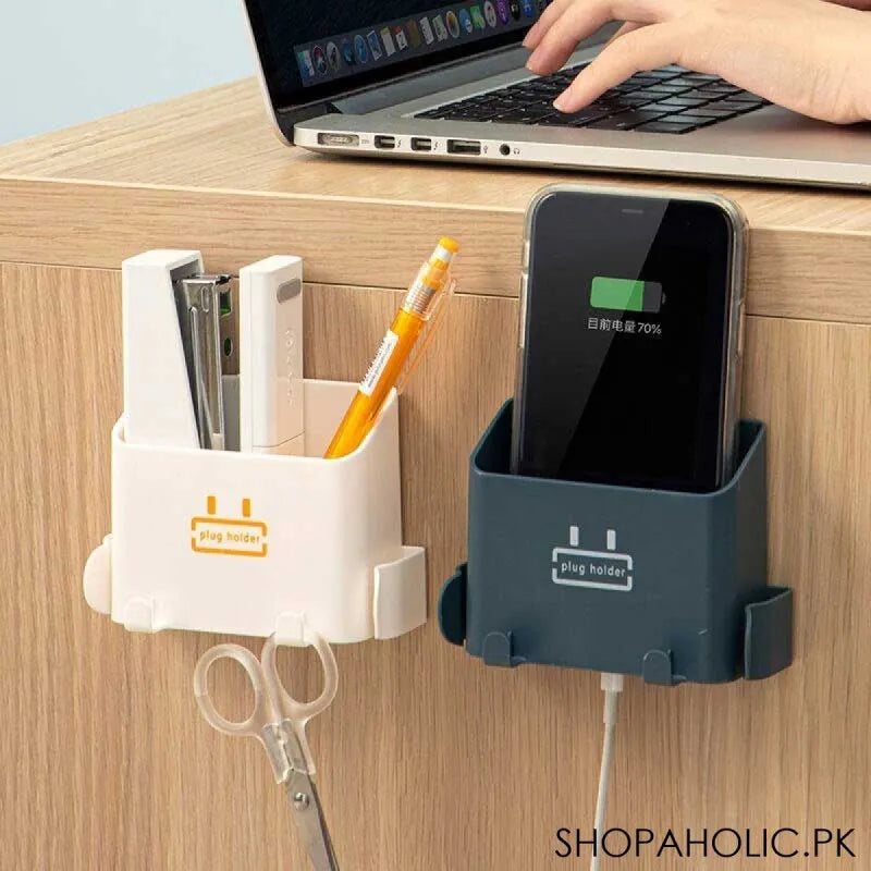 wall mounted mobile phone plug holder main image