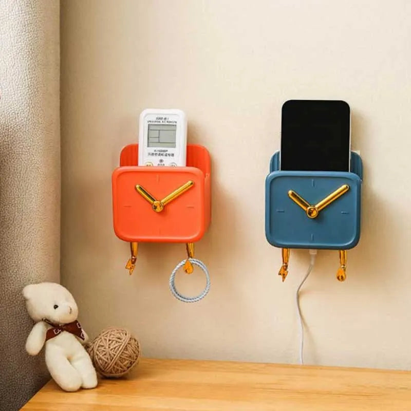 wall mounted multifunctional clock design mobile holder image4