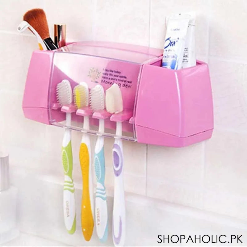 wall mounted multifunctional toothbrush holder image4