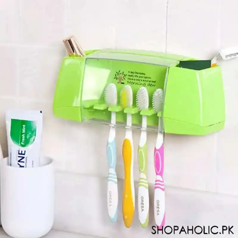 wall mounted multifunctional toothbrush holder main image