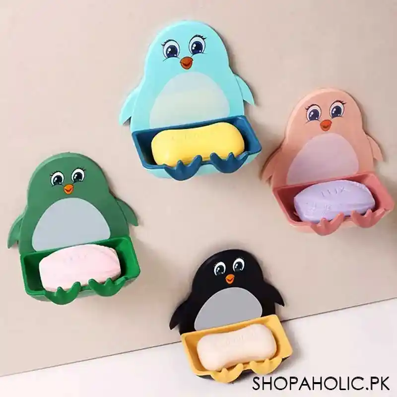 wall mounted penguin shape soap holder with hook image4